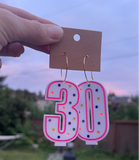 Birthday candle earrings