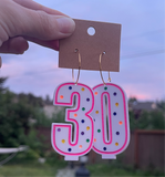 Birthday candle earrings