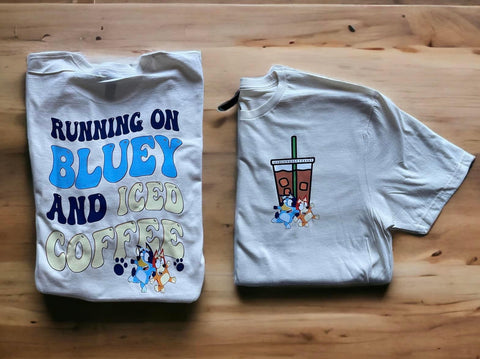 Bluey & Iced coffee tshirt